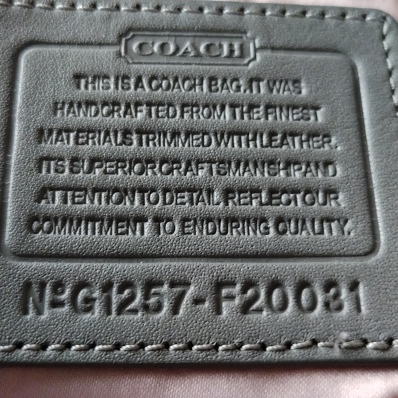 COACH Ashley Dotted Silver/Grey Convertible Hobo bag - Picture 8 of 10